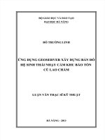 ỨNG DỤNG GEOSERVER XÂY DỰNG BẢN ĐỒ HỆ SINH THÁI NHẠY CẢM KHU BẢO TỒN CÙ LAO CHÀM  LUẬN VĂN THẠC SỸ KỸ THUẬT