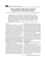Năng lực nghiên cứu khoa học của giảng viên trường Đại học Khoa học Xã hội và Nhân văn - Đại học Quốc gia thành phố Hồ Chí Minh