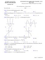Đề thi thử tốt nghiệp THPT 2020 lần 2 môn toán trường THPT bỉm sơn thanh hóa 