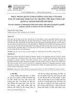 Thực trạng quản lí hoạt động giáo dục văn hóa ứng xử cho học sinh tại các trường tiểu học công lập Quận 10, thành phố Hồ Chí Minh