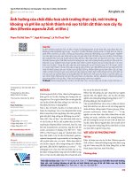 Ảnh hưởng của chất điều hòa sinh trưởng thực vật, môi trường khoáng và pH lên sự hình thành mô sẹo từ lát cắt thân non cây Xạ đen (Ehretia asperula Zoll. et Mor.)