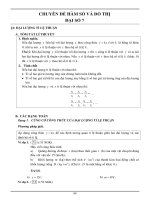 Phương pháp giải các dạng toán chuyên đề hàm số và đồ thị 