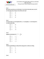 Đề thi thử TN THPT 2020 môn toán kênh truyền hình giáo dục quốc gia VTV7 (đề 2) 