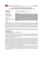 Thực trạng cơ cấu đội ngũ giáo viên các trường trung học cơ sở ở ngoại thành Hà Nội