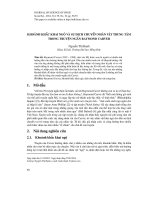 Khoảnh khắc khai ngộ và sự dịch chuyển nhân vật trung tâm trong truyện ngắn Raymond Carver