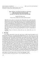 Thực trạng vận dụng nguyên tắc giáo dục theo phương pháp Montessori tại một số trường mầm non Montessori