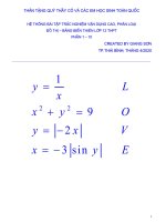 Hệ thống bài tập trắc nghiệm vận dụng cao, phân loại đồ thị bảng biến thiên (phần 1 10) 