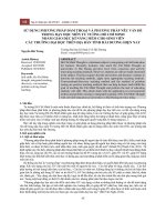 Sử dụng phương pháp đàm thoại và phương pháp nêu vấn đề trong dạy học môn tư tưởng Hồ Chí Minh nhằm giáo dục kĩ năng mềm cho sinh viên các trường đại học trên địa bàn tỉnh Hải Dương hiện