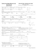Đề thi thử TN THPT 2020 môn toán lần 3 trường lương thế vinh hà nội 
