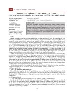 Một số giải pháp phát triển năng lực tự học cho sinh viên ngành Giáo dục mầm non, trường Cao đẳng Sơn La