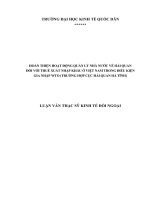 LV Thạc sỹ_hoàn thiện hoạt động quản lý nhà nước về hải quan đối với thuế xuất nhập khẩu ở hải quan việt nam trong điều kiện gia nhập WTO