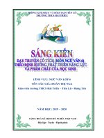sáng kiến dạy TRUYỆN cổ TÍCH (môn NGỮ văn 6) THEO ĐỊNH HƯỚNG PHÁT TRIỂN NĂNG lực và PHẨM CHẤT của học SINH 
