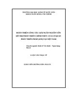 LV Thạc sỹ_Hoàn thiện công tác giải ngân nguồn vốn hỗ trợ phát triển chính thức của cơ quan phát triển pháp AFD tại việt nam