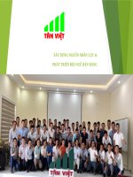 Xay dung  va phat trien nguon nhan luc, doi ngu ban hang  Mr Len Ban chuan de chia se