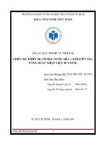 Đồ án quá trình và thiết bị thiết kế thiết bị cô đặc 1 nồi liên tục, năng suất nhập liệu 20 tấnh
