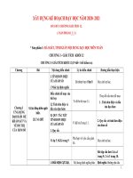 XÂY DỰNG KẾ HOẠCH DẠY HỌC NĂM 2020 2021 ĐẦY ĐỦ FULL ( GIẢI TÍCH 4 CHƯƠNG)