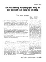 Tác động của ứng dụng công nghệ thông tin đến tính minh bạch trong khu vực công