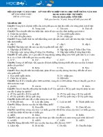 Đề thi tốt nghiệp THPT Quốc gia môn Sinh học năm 2020 (Mã đề 208)