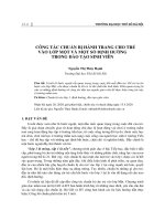 Công tác chuẩn bị hành trang cho trẻ vào lớp một và một số định hướng trong đào tạo sinh viên