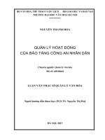 Luan van quản lý hoạt động của bảo tàng công an nhân dân