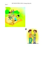 Bộ tranh sách Tiếng Anh 6  chương trình thí điểm (unit 3)