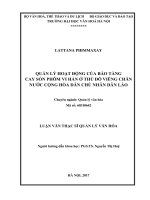 Luan van quản lý hoạt động của bảo tàng cay son phôm vi hản ở thủ đô viêng chăn, nước cộng hòa dân chủ nhân dân lào