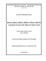 Luan van hoạt động phát triển công chúng tại bảo tàng mỹ thuật việt nam