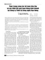 Thực trạng công tác kế toán tiêu thụ và xác định kết quả hoạt động kinh doanh tại Công ty Thiết bị Công nghệ Vạn Hưng