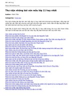 thu vien nhung bai van mau lop 11 hay nhat 