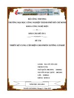 Báo cáo đồ án 1: Thiết kế cung cấp điện cho phân xưởng cơ khí