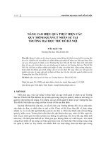 Nâng cao hiệu quả thực hiện các quy trình quản lý nhân sự tại trường Đại học Thủ đô Hà Nội