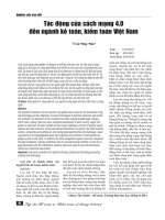 Tác động của cách mạng 4.0 đến ngành kế toán, kiểm toán Việt Nam