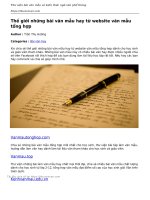 the gioi nhung bai van mau hay tu website van mau tong hop 