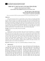 Thiết kế và chế tạo máy làm chạo tôm lõi mía