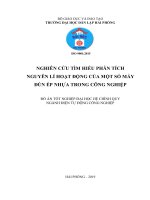 NGHIÊN CỨU TÌM HIỂU PHÂN TÍCH NGUYÊN LÍ HOẠT ĐỘNG CỦA MỘT SỐ MÁY ĐÙN ÉP NHỰA TRONG CÔNG NGHIỆP. ĐỒ ÁN TỐT NGHIỆP ĐẠI HỌC HỆ CHÍNH QUY. NGÀNH ĐIỆN TỰ ĐỘNG CÔNG NGHIỆP