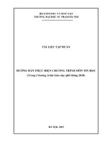 TÀI LIỆU TẬP HUẤN HƯỚNG DẪN THỰC HIỆN CHƯƠNG TRÌNH MÔN TIN HỌC