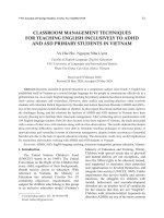 Classroom management techniques for teaching English inclusively to ADHD and ASD primary students in Vietnam