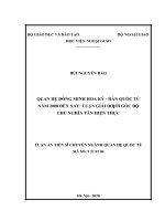 Quan hệ đồng minh hoa kỳ   hàn quốc từ năm 2008 đến nay luận giải dưới góc độ chủ nghĩa tân hiện thực” 