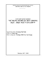 SÁNG KIẾN KINH NGHIỆM“SỬ DỤNG SƠ ĐỒ TƯ DUY TRONGDẠY – HỌC NGỮ VĂN LỚP 9”