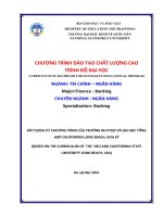 CHƯƠNG TRÌNH ĐÀO TẠO CHẤT LƯỢNG CAO TRÌNH ĐỘ ĐẠI HỌC. NGÀNH: TÀI CHÍNH – NGÂN HÀNG