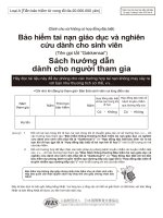 BẢO HIỂM tai nạn giáo dục và nghiên cứu dành cho sinh viên