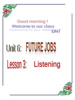 Bài giảng Tiếng Anh 12 - Unit 6: Future jobs (Listening)