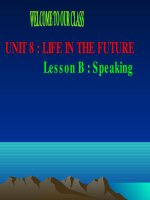 Bài giảng Tiếng Anh 12 - Unit 8: Life in the future (Speaking)