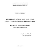Tìm hiểu một số giao thức thỏa thuận khóa và cài đặt chương trình minh họa 