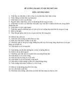 ĐỀ CƯƠNG ôn tập THI bác sỹ nội TRÚ HUẾ 2019 