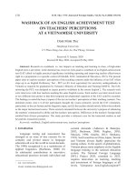 Washback of an English achievement test on teachers’ perceptions at a Vietnamese university