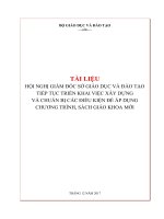 HỘI NGHỊ GIÁM ĐỐC SỞ GIÁO DỤC VÀ ĐÀO TẠOTIẾP TỤC TRIỂN KHAI VIỆC XÂY DỰNG VÀ CHUẨN BỊ CÁC ĐIỀU KIỆN ĐỂ ÁP DỤNGCHƯƠNG TRÌNH, SÁCH GIÁO KHOA MỚI