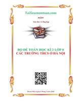 Bo de thi toan học ki 2 lop 8 cac truong THCS ha noi 