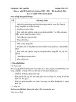 Giáo án môn mĩ thuật theo chương trình SGK phổ thông năm 2020  2021  bộ sách cánh diều.