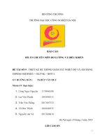 Báo cáo đồ án chuyên môn đo lường và điều khiển: Giám sát nhiệt độ độ ẩm và điều khiển thiết bị từ xa bằng ESP8266 NODEMCU + BLYNK + DHT11